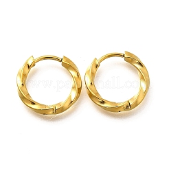 Orecchini a cerchio in acciaio inossidabile 304 per donna&nbsp;EJEW-M068-14G-03