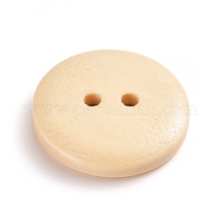Boutons en bois naturel&nbsp;BUTT-WH0015-04C-20mm