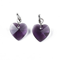 Charms in vetro trasparente sfaccettato&nbsp;GLAA-T024-04A