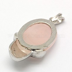 Personalisierte Retro-Halloween-Schädel-Schmuck-Lünette natürliche und synthetische gemischte Edelstein-Anhänger&nbsp;G-M038-01