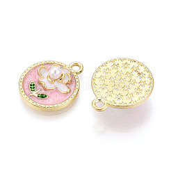 Crémaillère placage pendentifs en émail d'alliage&nbsp;ENAM-N066-10KCG
