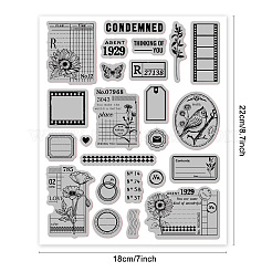 Durchsichtige Gummistempel&nbsp;DIY-WH0251-009