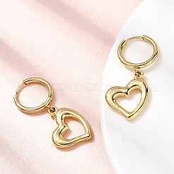 Pendientes de aro de acero inoxidable 304&nbsp;EJEW-P329-02B-G