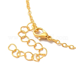 Cuore di strass colorati con collana pant unicorno con catene portacavi&nbsp;NJEW-K246-01G