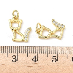 Messing micro pave klare zirkonia anhänger&nbsp;KK-H076-19G