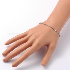 Bracciali a catena a maglie quadrate in acciaio inossidabile chirurgico 316 anti-appannamento&nbsp;X-BJEW-JB01865