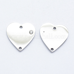 Connettori in acciaio inossidabile chirurgico 316 con micro pavé di zirconi cubici&nbsp;STAS-K178-15P