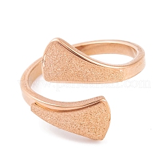 Bague ouverte triangulaire en acier inoxydable 304 pour femme&nbsp;RJEW-C086-19-RG