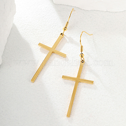 Klassische minimalistische 201 Edelstahl Kreuz Ohrhänger&nbsp;SK8644