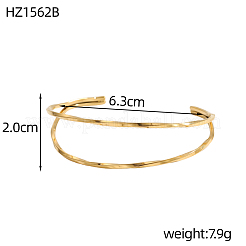 Bracelets de manchette en acier inoxydable&nbsp;STAS-OY011-46G