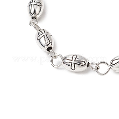 Bracciali con ciondolo a croce in lega in stile tibetano per donne e uomini&nbsp;BJEW-JB11413