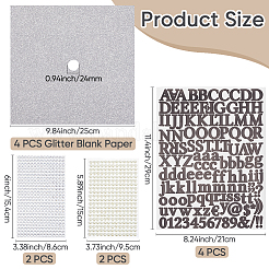 Quadratische EVA-Glitzer-Aufkleber-Sets für Abschlusskappen&nbsp;DIY-CP0011-31D
