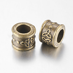 Tibetischer Stil Metall europäischen Großlochperlen&nbsp;MLF11489Y-NF