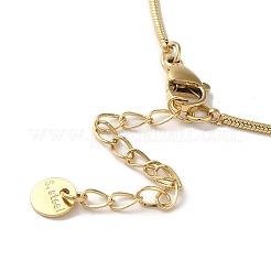 Collane a catena a serpente in acciaio inossidabile 304 con placcatura sotto vuoto in pvd&nbsp;NJEW-C045-03B-G