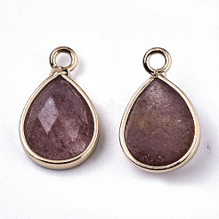 Natürliche Erdbeerquarz-Charms&nbsp;G-N326-50C
