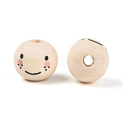 Perles de bois de schima imprimées&nbsp;WOOD-T033-02A