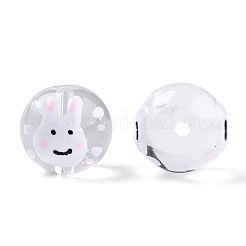 Transparentes Glas mit Emailleperlen&nbsp;LAMP-T011-34B
