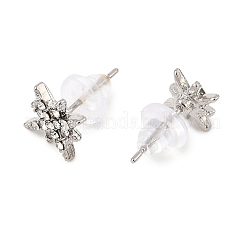 3 par de pendientes de aleación y rhinestone para mujer&nbsp;AL-CBA004A-02P