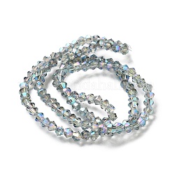 1 brin facetté bicône plein perles de verre plaqué brins&nbsp;X-EGLA-J026-3mm-F10