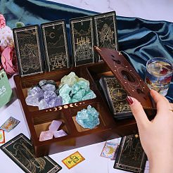 MDF-Aufbewahrungsbox und Ständer für Tarotkarten&nbsp;DIY-WH0687-001