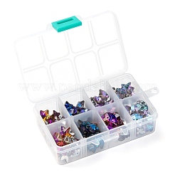 120 pièces 8 pendentifs en verre électrolytique de style&nbsp;GLAA-LS0001-04