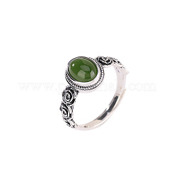 Ovale Fingerringe aus natürlicher Jade&nbsp;WG8AEAC-01