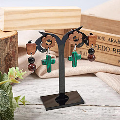 24 pz 6 risultati di orecchini a perno in legno stile&nbsp;WOOD-AR0001-32