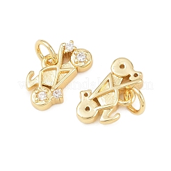 Pendentifs en laiton zircon cubique transparent&nbsp;KK-G544-03G-01