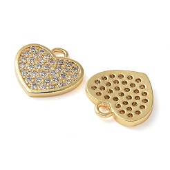 Breloques en laiton avec zircone cubique de micro pave&nbsp;KK-C086-07G