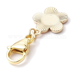Colgante decorativo de aleación de esmalte con forma de mariposa y flor&nbsp;HJEW-JM02362