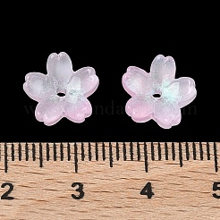Embouts de perles de verre teints et chauffés&nbsp;GLAA-Z019-03Q