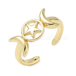 Offene Manschettenringe aus Messing für Damen&nbsp;RJEW-L343-10G