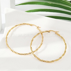 Pendientes de aro de acero inoxidable 201&nbsp;EJEW-Q026-16G-D