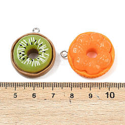 Pendentifs en résine opaque sur le thème des fruits&nbsp;RESI-I350-05