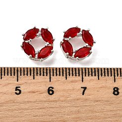 Perles de zircone cubique micro pave en Laiton&nbsp;KK-F913-02S