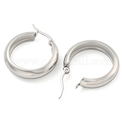 Pendientes de aro de acero inoxidable 202&nbsp;X-EJEW-H003-38P-03