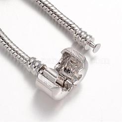 Bracelets en alliage avec perles européennes avec strass&nbsp;BJEW-L602-12C