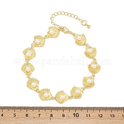 Pulseras de cadena de eslabones de latón para mujer&nbsp;BJEW-A090-07B-G