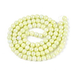 Chapelets de perles en verre opaque électrolytique&nbsp;EGLA-T026-8mm-05D
