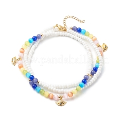 Semillas de vidrio y cuentas de cintura de ojo de gato&nbsp;NJEW-C00030-01