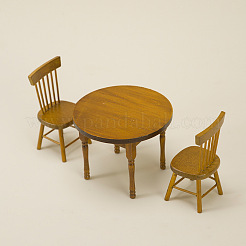 Ensemble table et chaises en bois miniature&nbsp;PW-WG15003-01