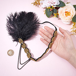 Diademas de plumas elásticas&nbsp;OHAR-WH0036-02A