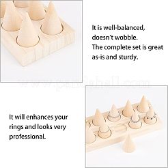 Fingerringständer aus Holz&nbsp;RDIS-WH0009-005B