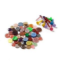 Kreative DIY-Knopfkunst-Sets mit Blumenmuster aus Kunstharz&nbsp;DIY-G087-03