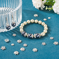 16 pièce 8 styles de capuchons de perles en laiton micro pavé de zircone cubique&nbsp;ZIRC-TA0001-23S