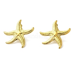 Boucles d'oreilles à tige irrégulières en acier inoxydable 304 en forme d'étoile de mer exagérée&nbsp;LS-EJEW-U001-03G-01