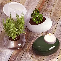 Ovale Blumenerde Display Halter Silikonformen&nbsp;DIY-I096-17