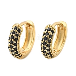 Boucles d'oreilles créoles en laiton zircon cubique micro pavé&nbsp;EJEW-R144-004A-NF