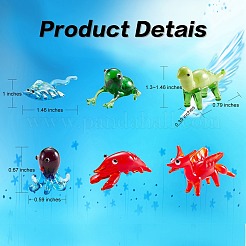 6 pz 6 decorazioni fatte a mano per display a lume di candela&nbsp;AJEW-SZ0002-30