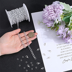 DIY-Kit zur Herstellung von Armbändern und Halsketten aus Aluminium-Panzerketten&nbsp;DIY-SP0001-13A-S